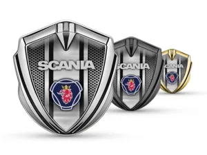 Scania Emblem Fender Badge Luxury Finish Stainless Steel